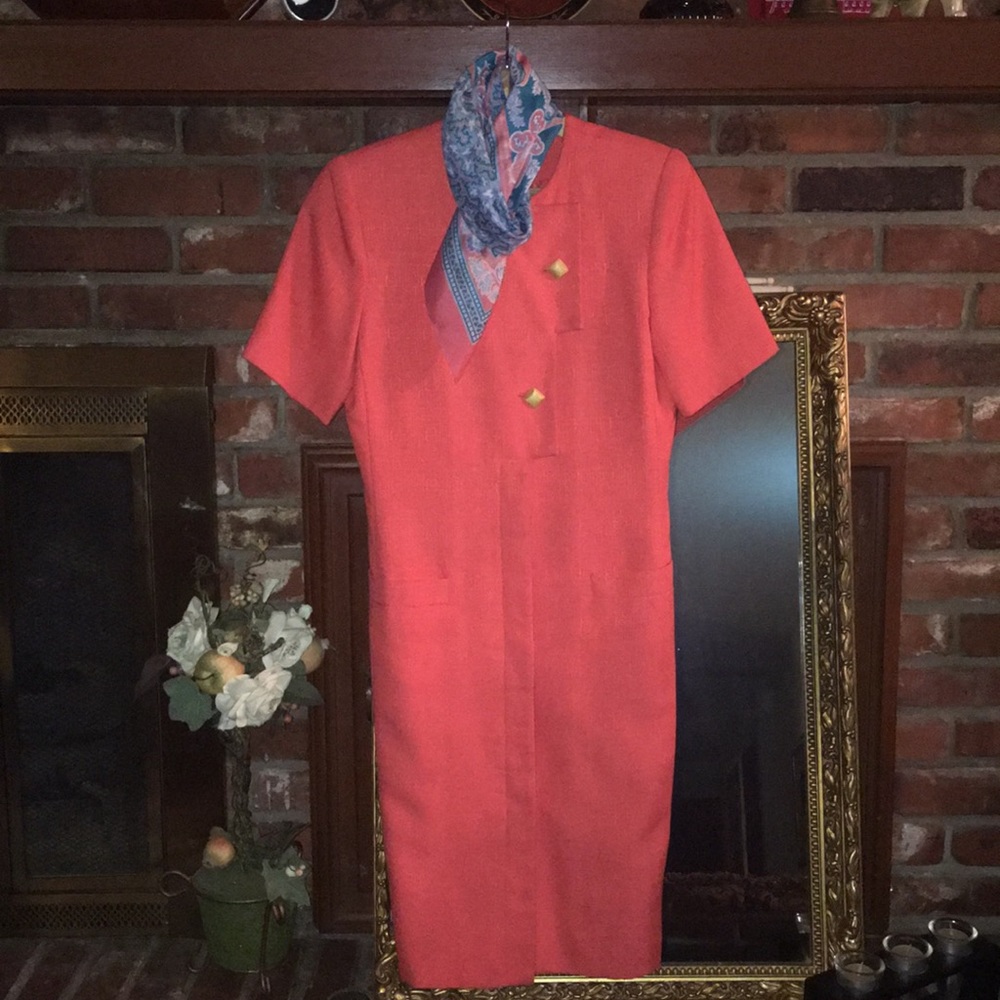 Kasper for A.S.L. Orange Dress